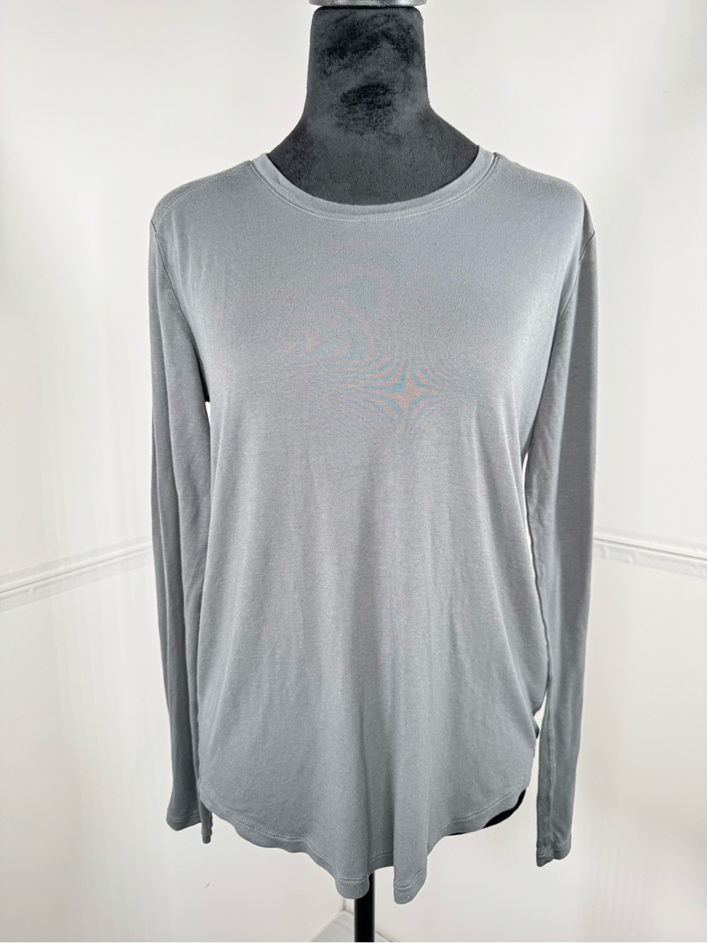 Gap Designed & Crafted Long Sleeve Viscose Top Charcoal Grey Size Medium